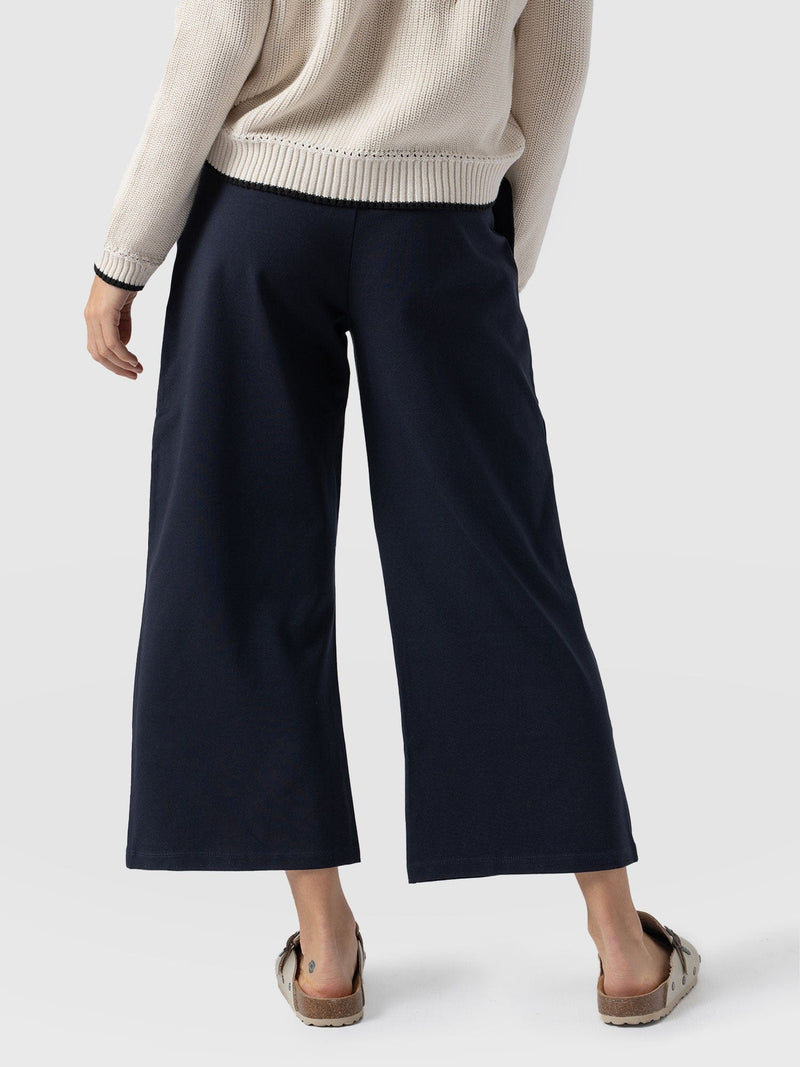 City Culotte - Navy Pleats