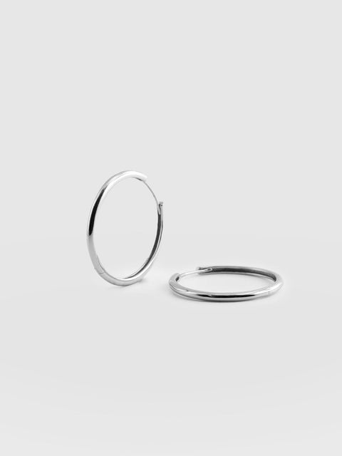 Classic Hoop Earrings Silver - Women's Jewellery | Saint + Sofia® UK
