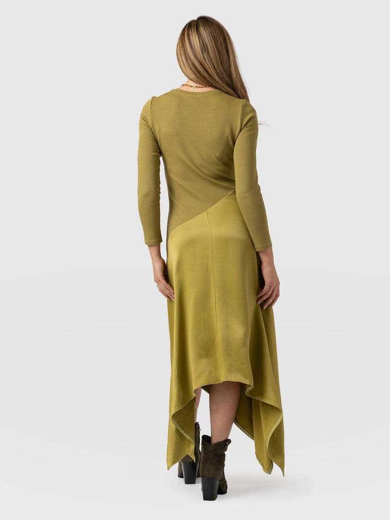 Cleo Asymmetric Dress - Olive