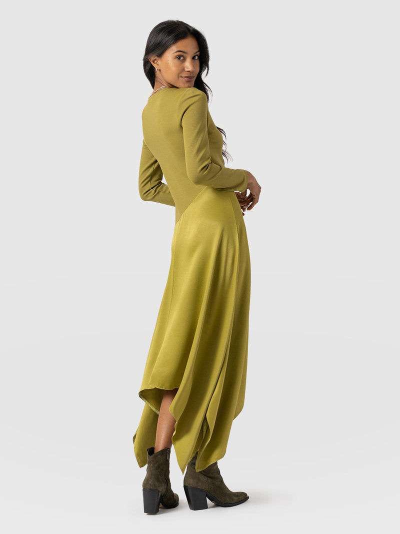 Cleo Asymmetric Dress - Olive