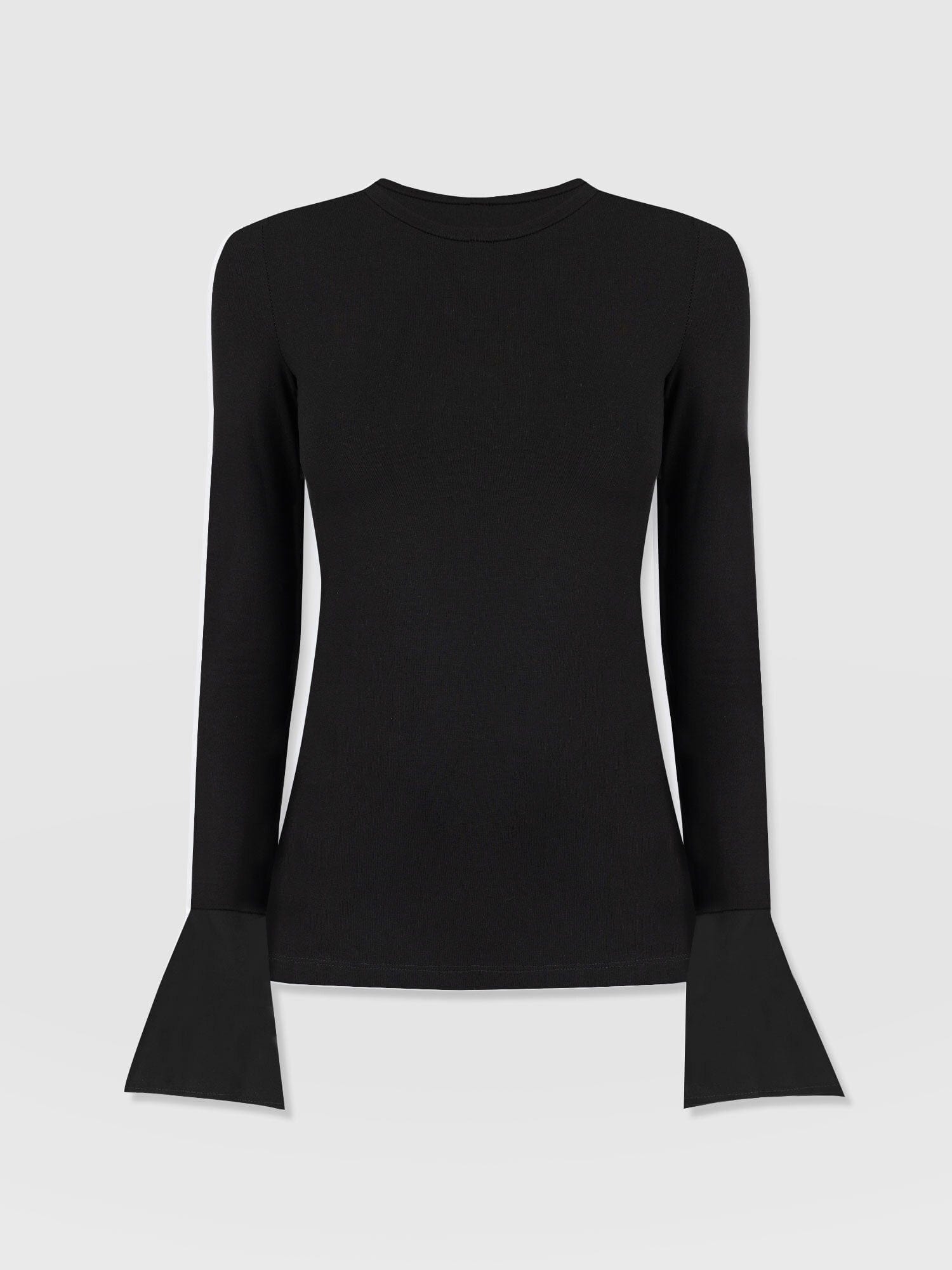 Connie Cuff Tee Black - Women's Tops | Saint + Sofia® UK