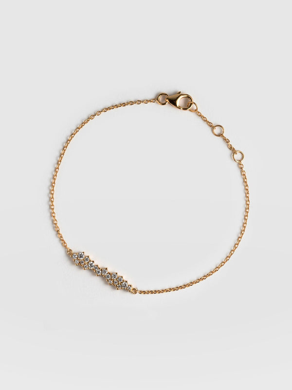Constellation Cluster Bar Bracelet - Gold