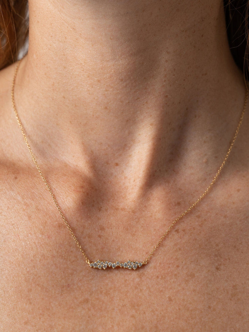 Constellation Cluster Bar Necklace - Gold