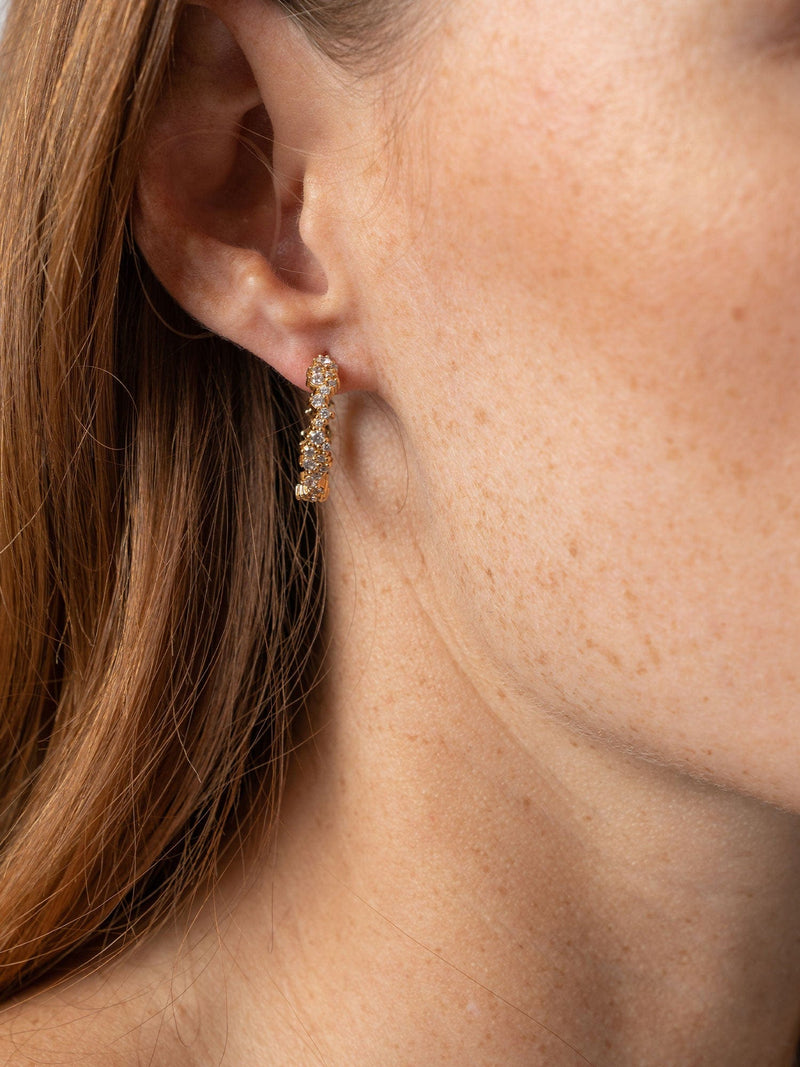 Constellation Cluster Hoop Earrings - Gold