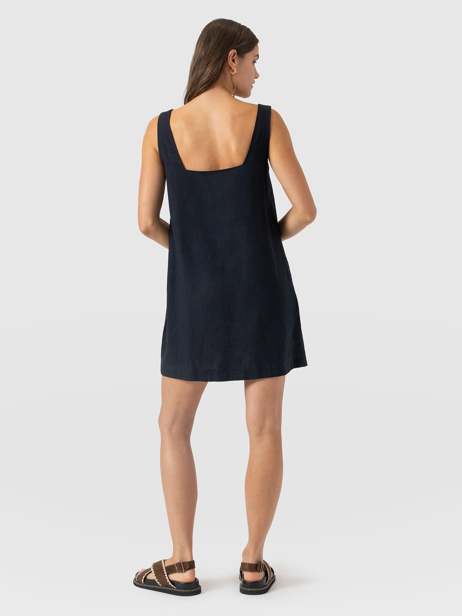 Corinne Linen Cami Dress - Navy