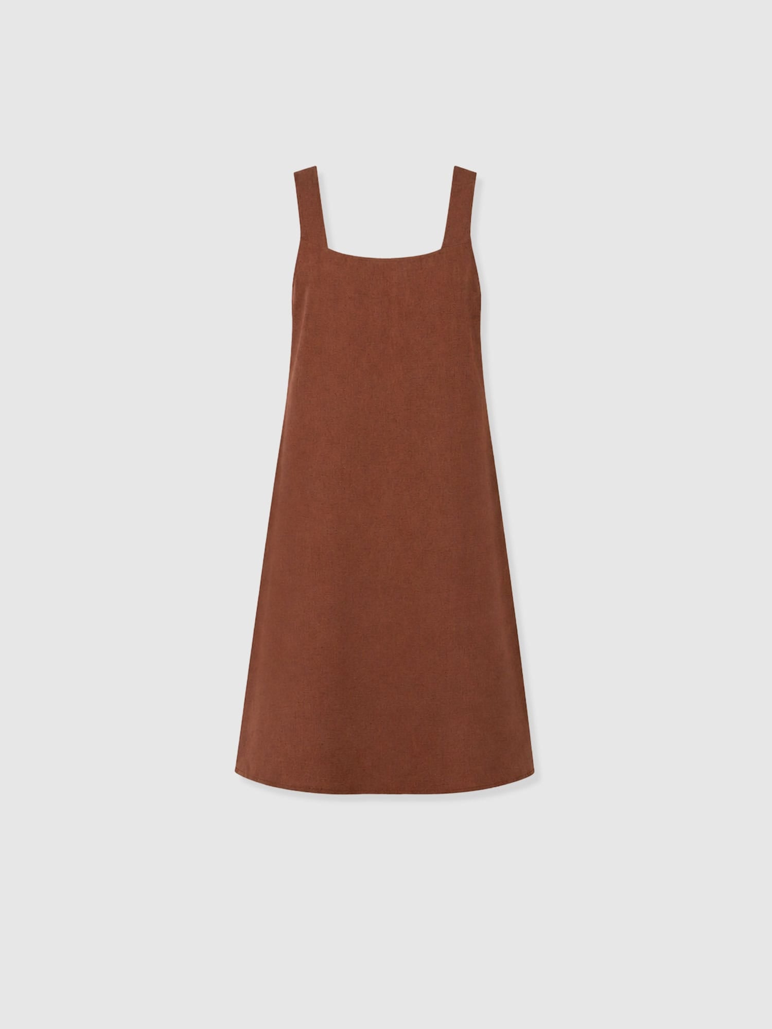 Corinne Linen Cami Dress - Russet Brown