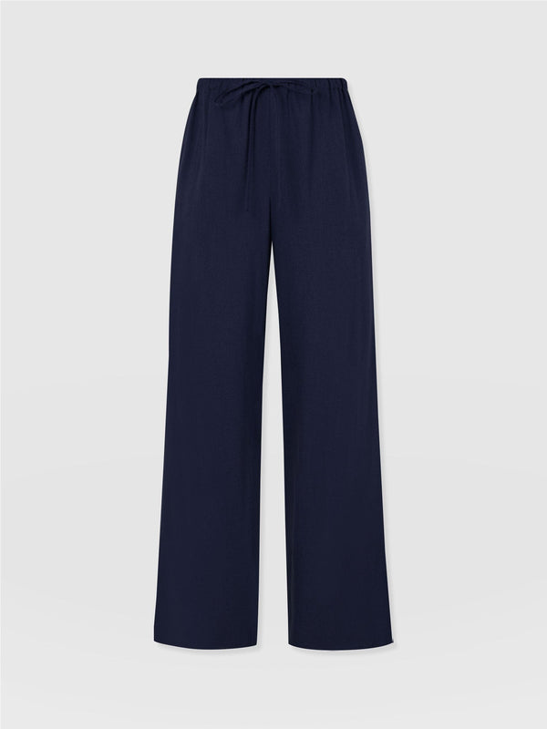 Corinne Linen Pant - Navy