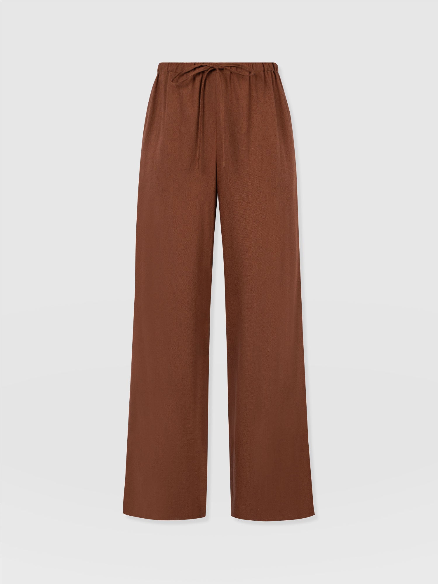 Corinne Linen Pant - Russet Brown - Women's Trousers | Saint + Sofia® UK