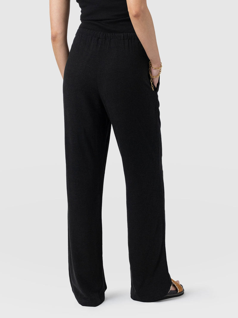 Corinne Linen Pant - Black