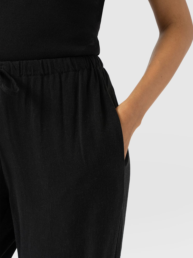 Corinne Linen Pant - Black