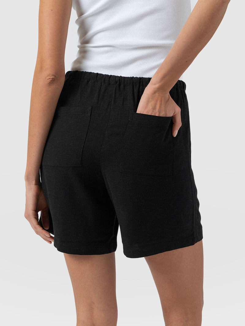 Corinne Linen Short - Black