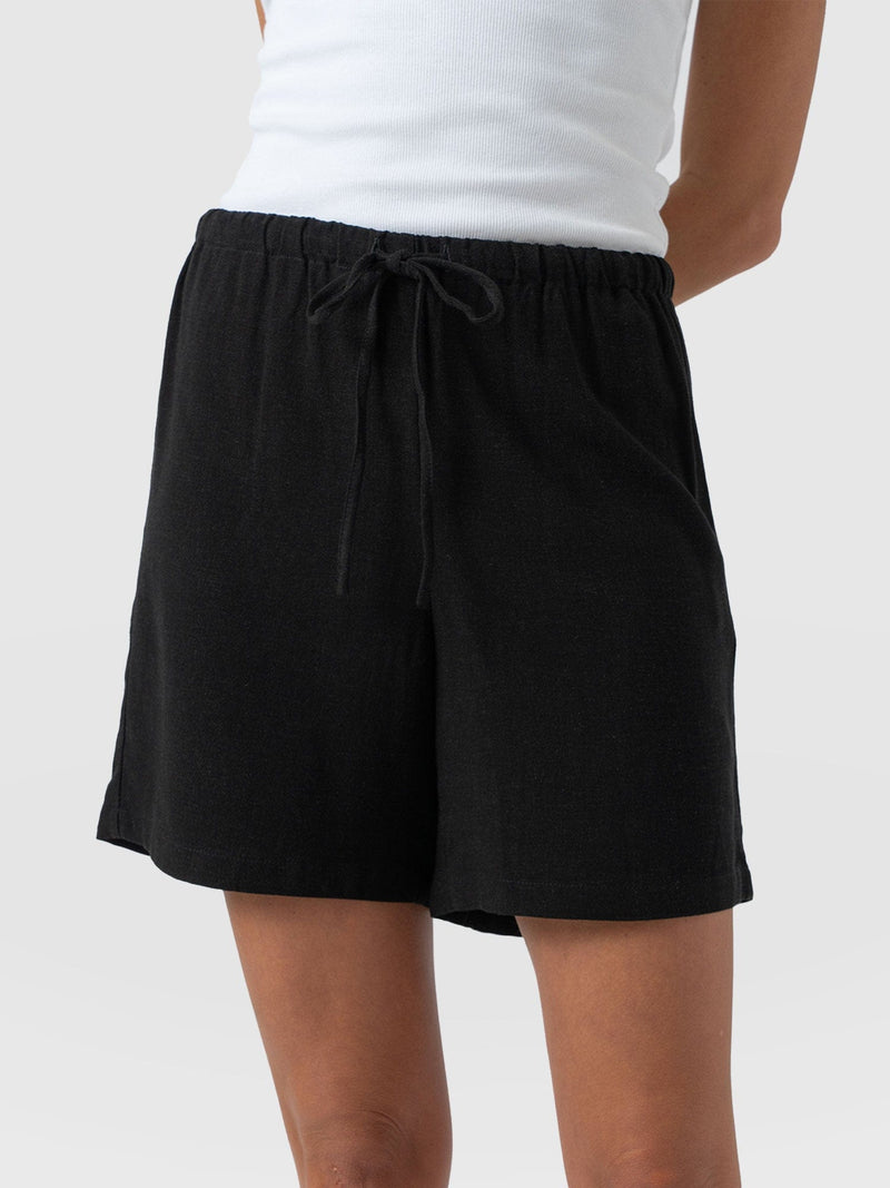 Corinne Linen Short - Black