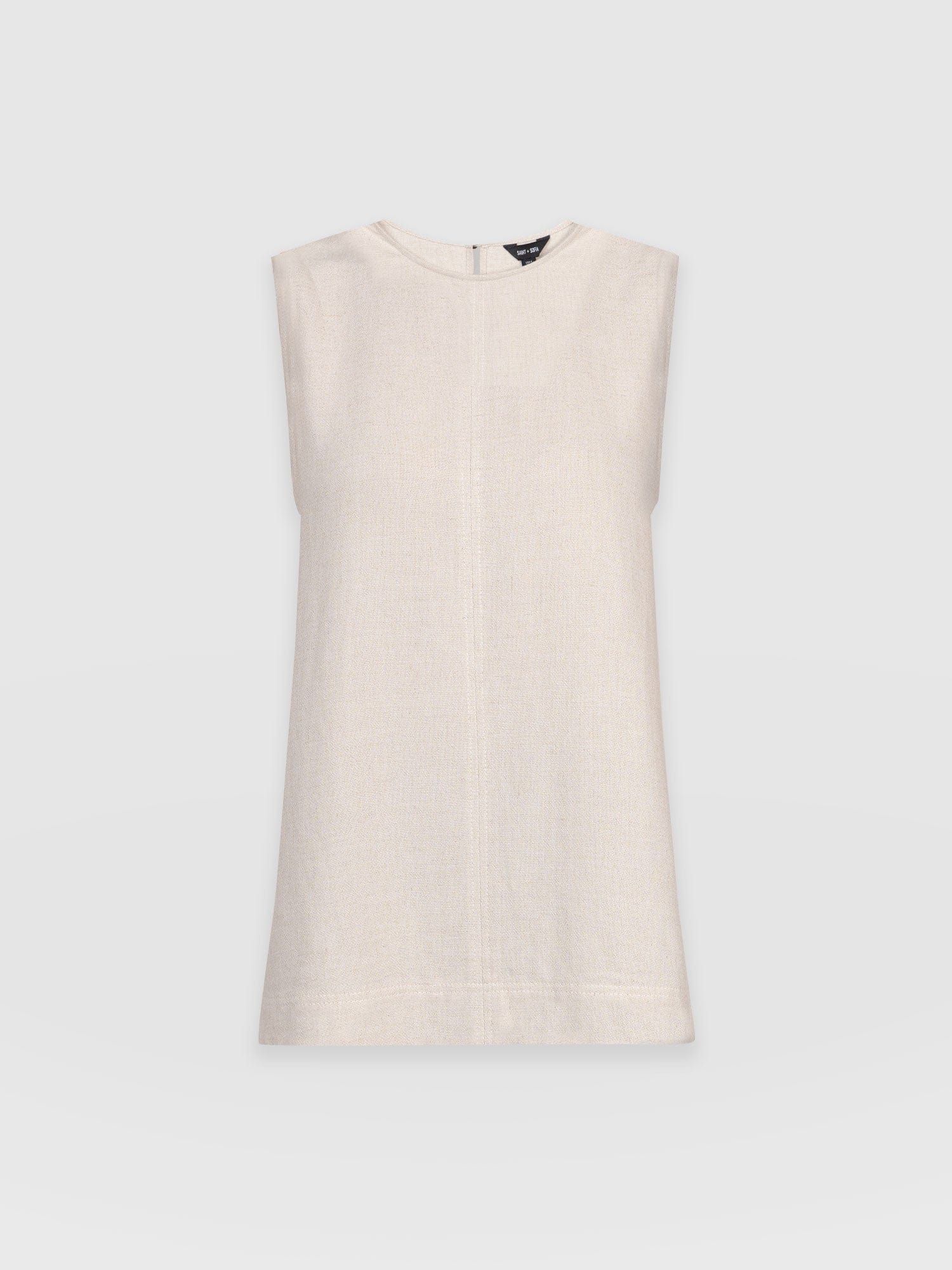 Corinne Linen Tunic - Oatmeal