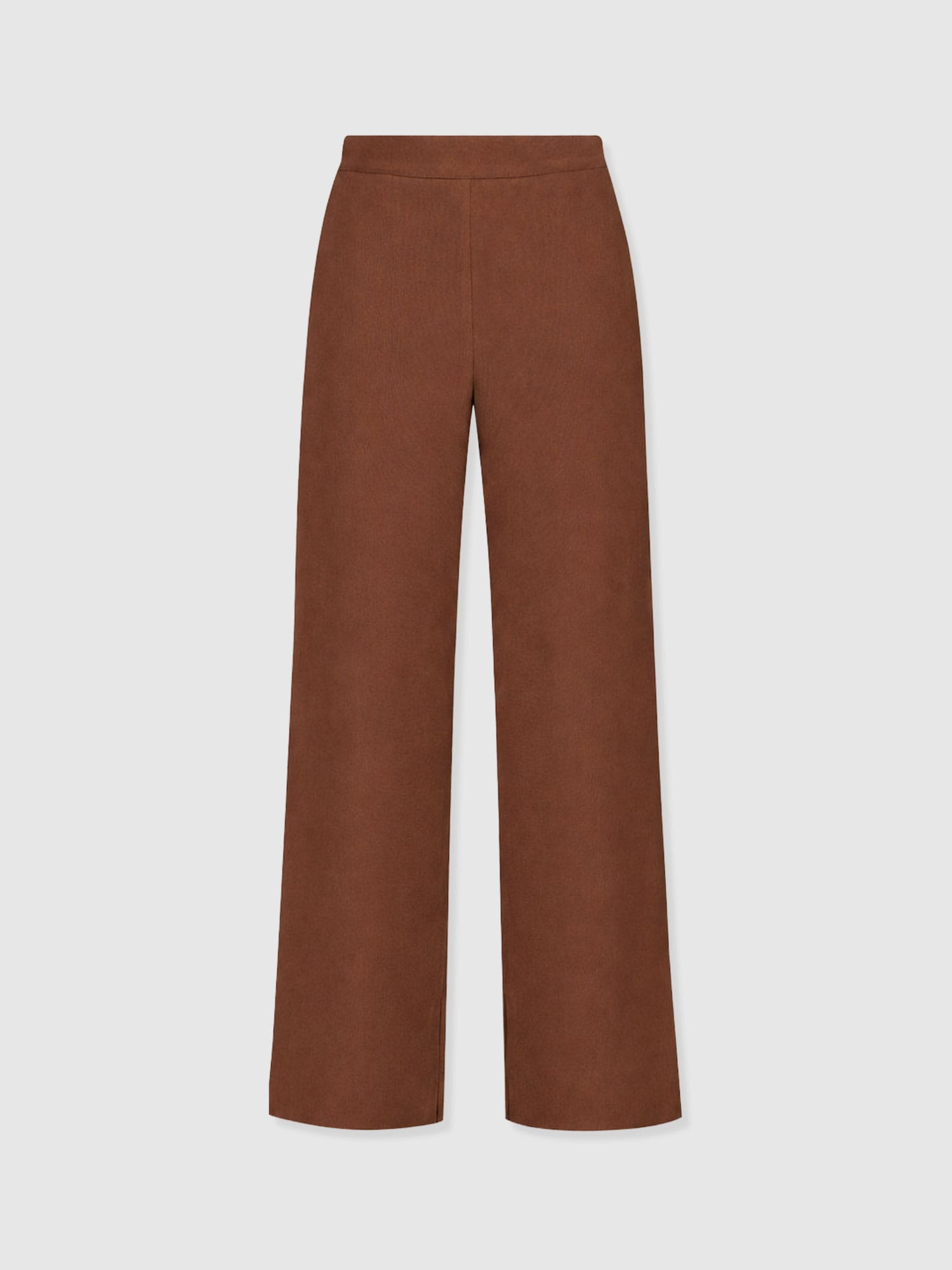 Corinne Wide Leg Linen Pant - Russet Brown - Women's Trousers | Saint + Sofia® UK