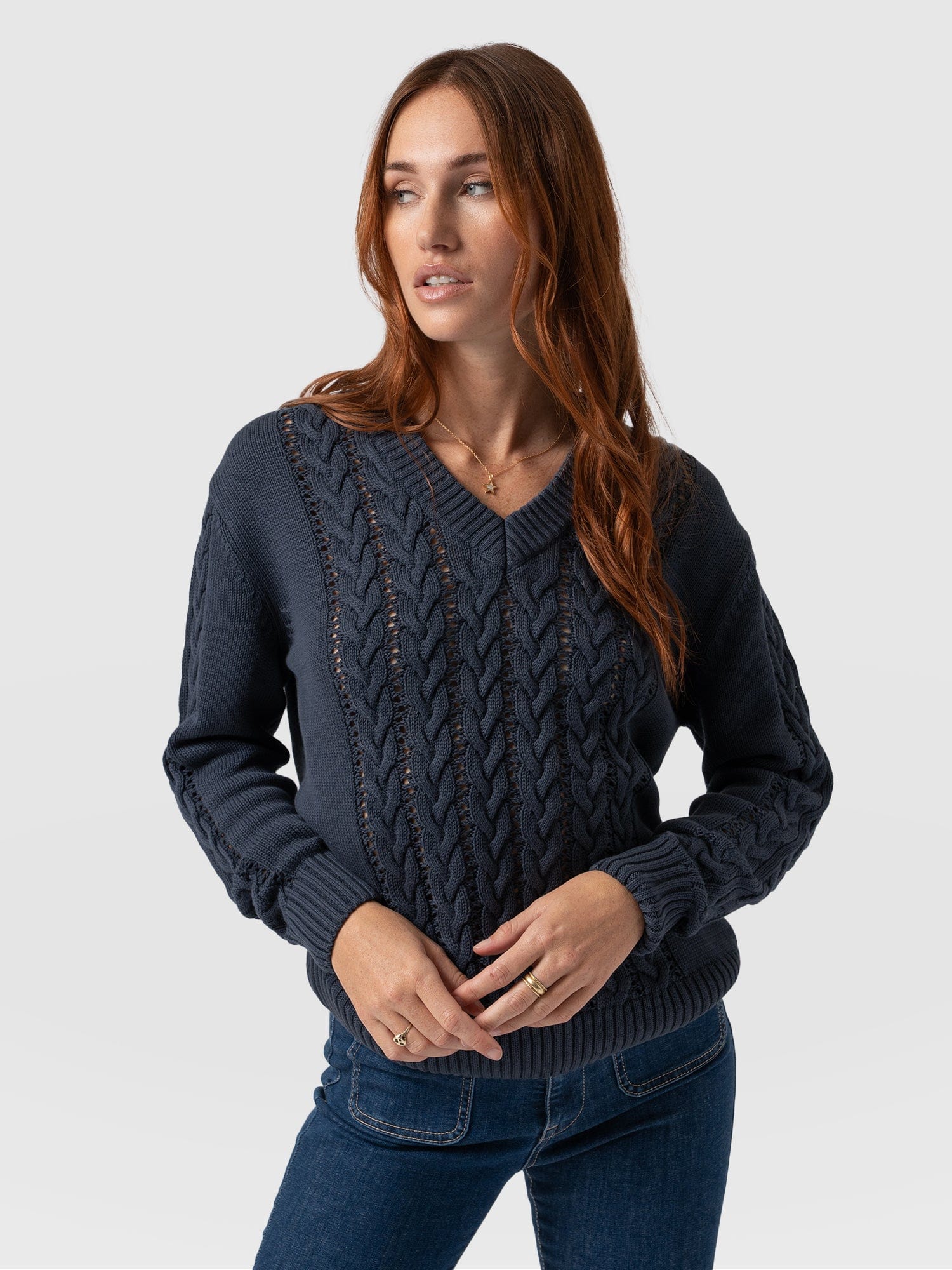 Womens navy clearance jumper uk