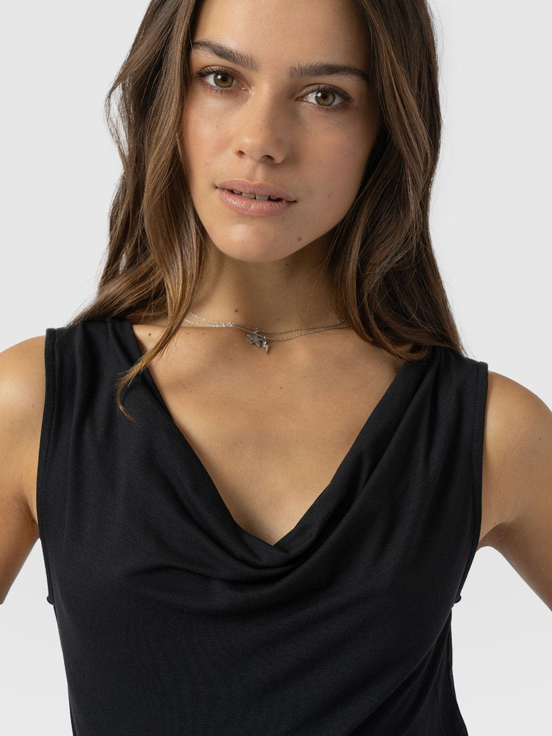 Cowl Neck Cami - Black