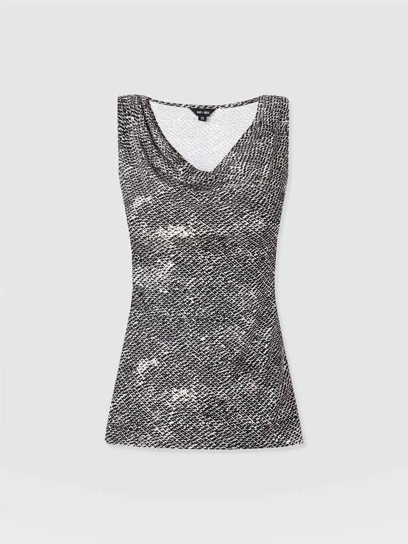 Cowl Neck Cami - Monochrome Gothica