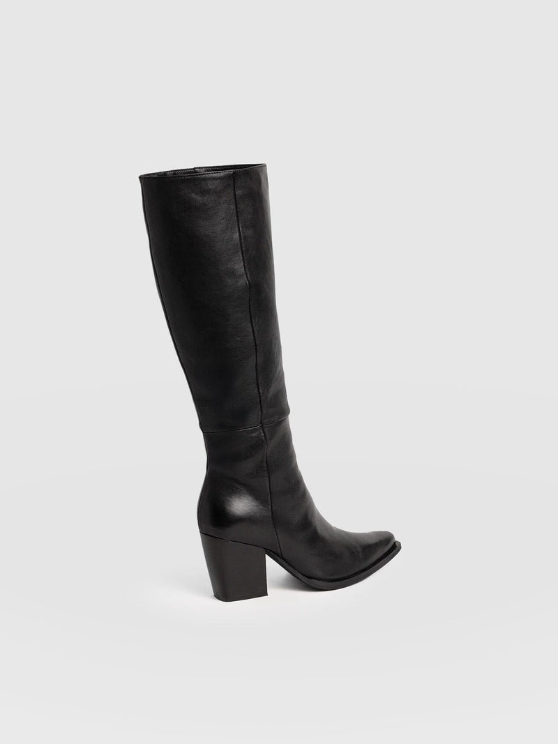 Dallas Knee High Boot - Black
