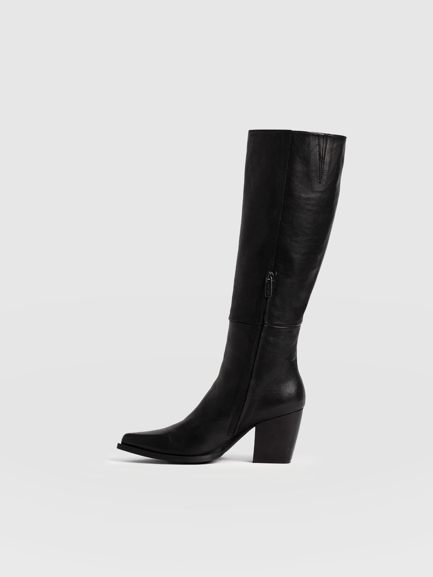 Dallas Knee High Boot - Black