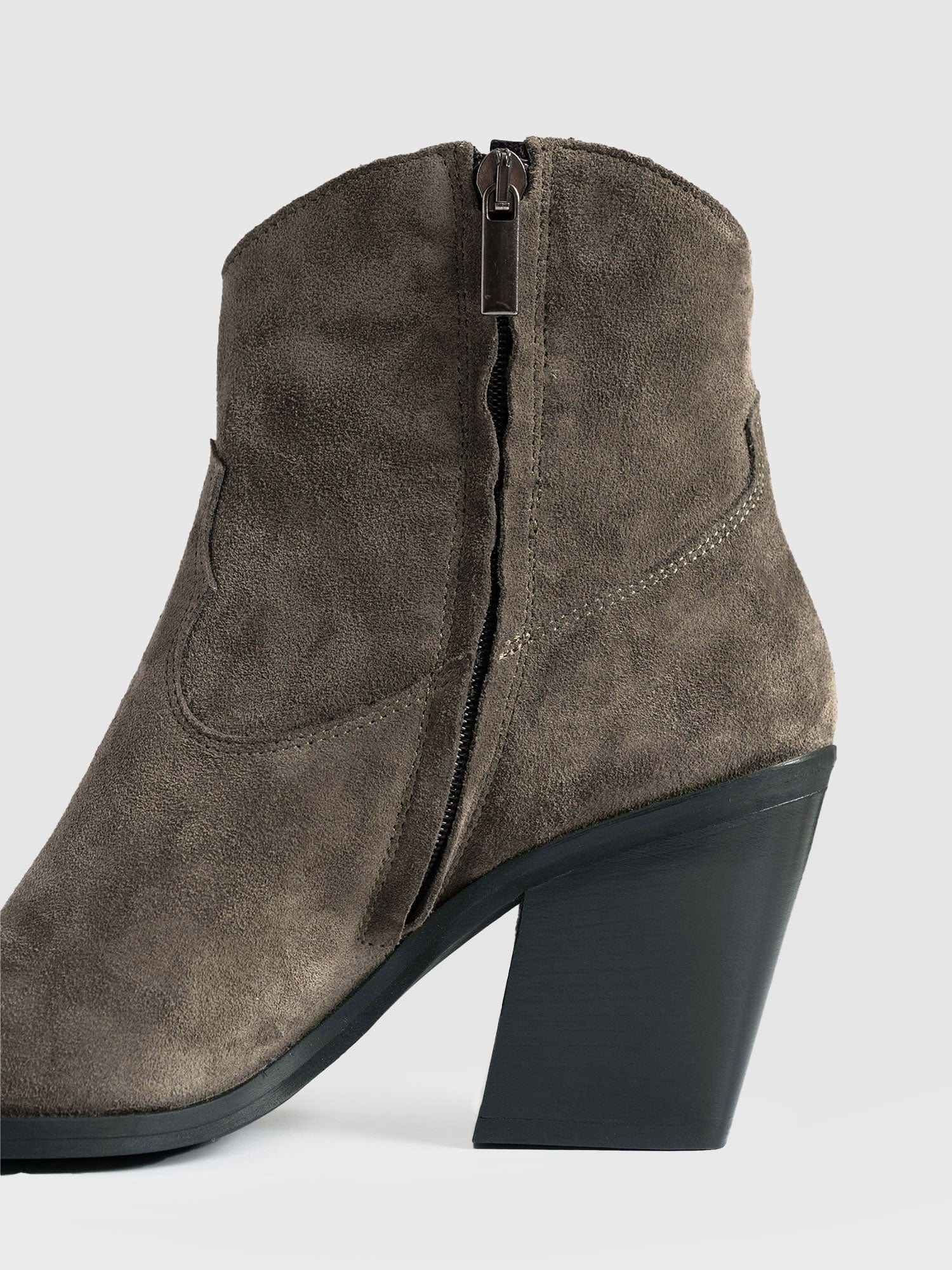 Dallas Mid Boot Taupe - Women's Leather Boots | Saint + Sofia® UK