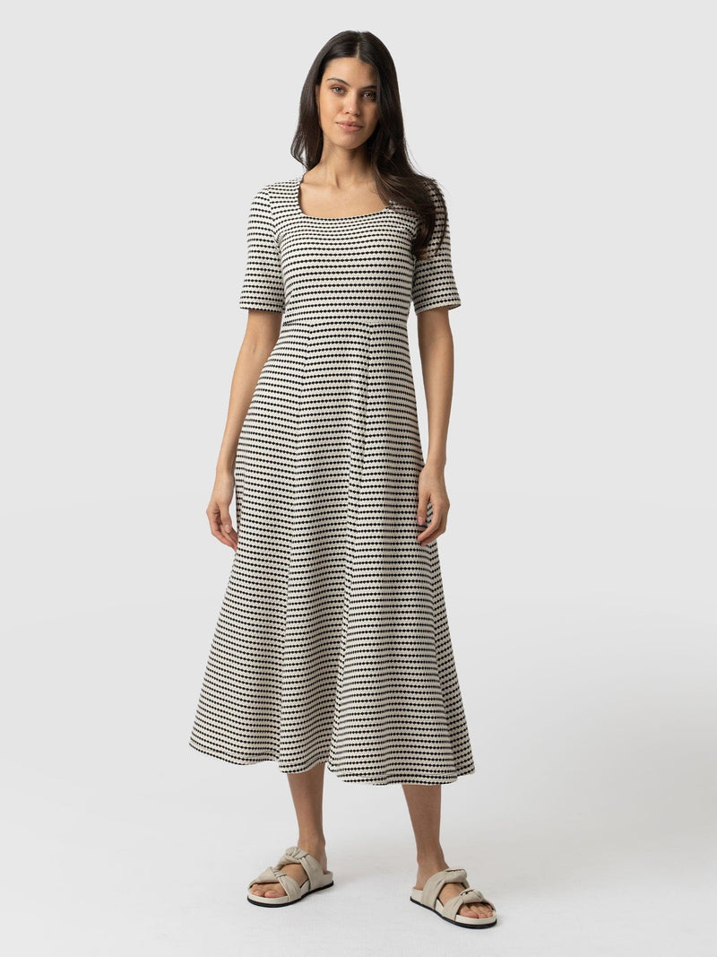 Darcey Flared Dress - Jacquard