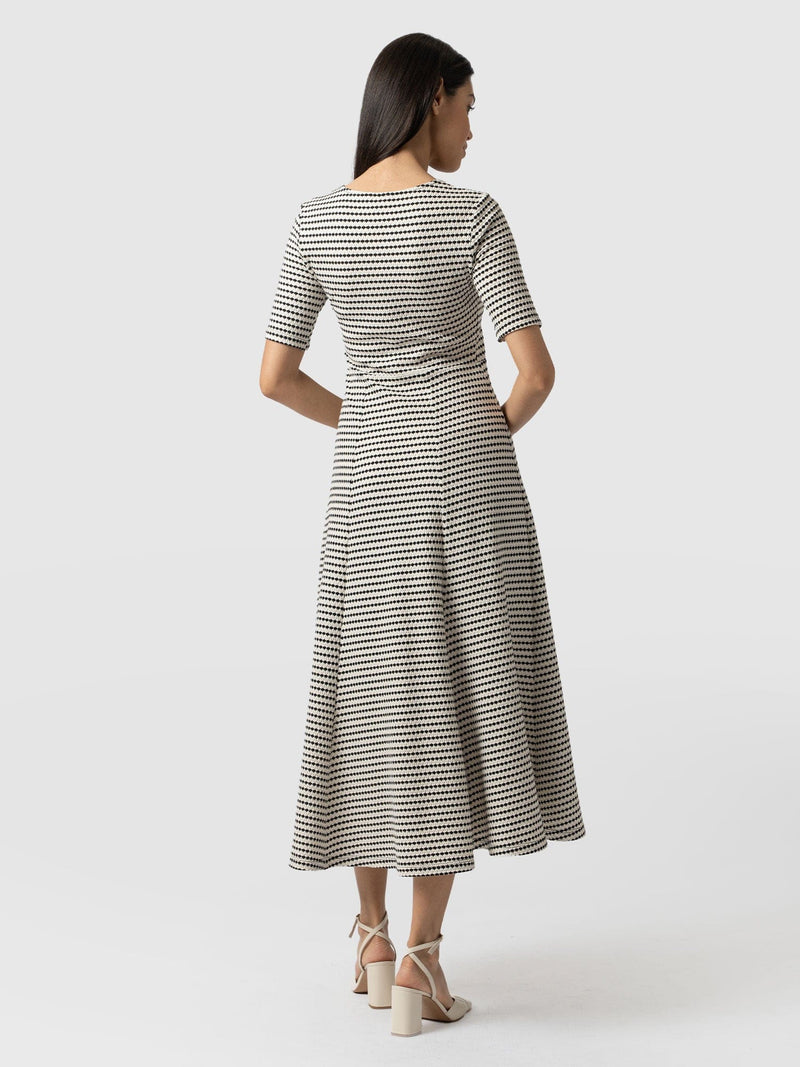 Darcey Flared Dress - Jacquard