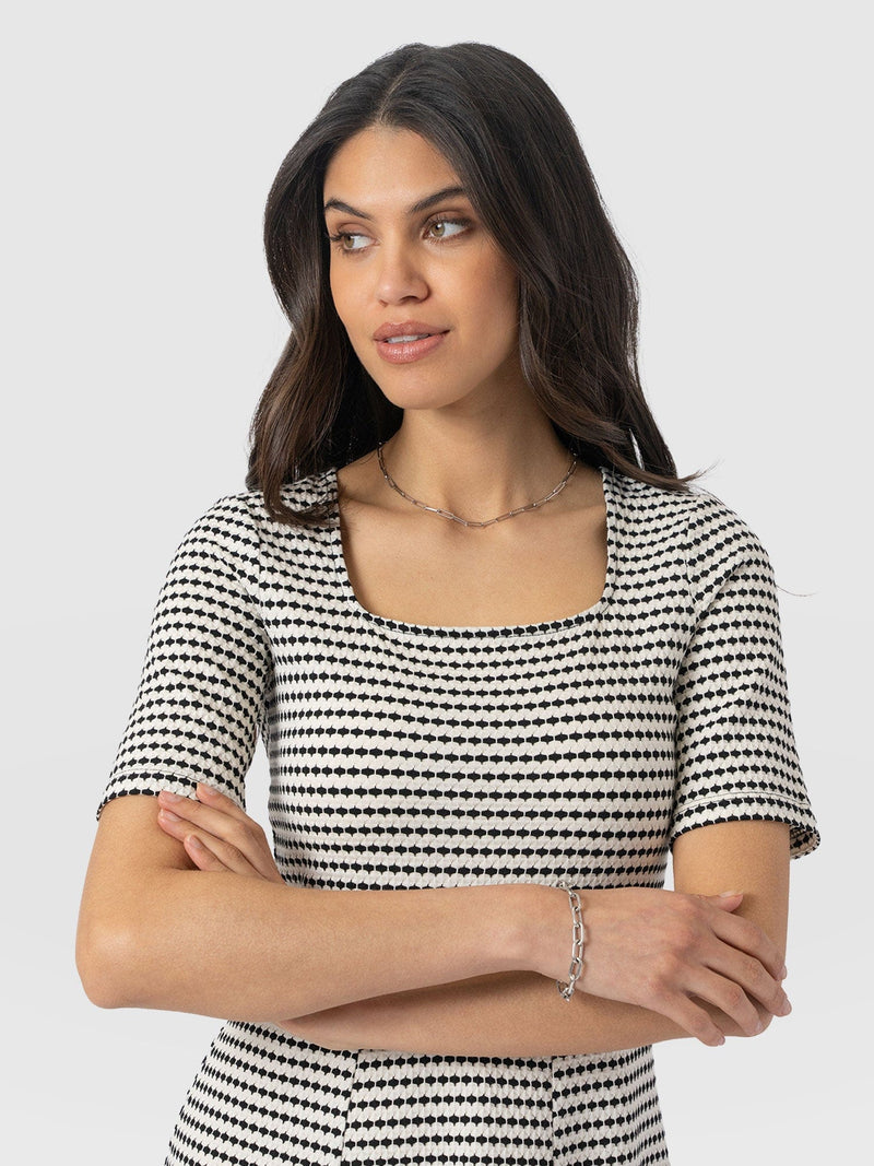 Darcey Flared Dress - Jacquard