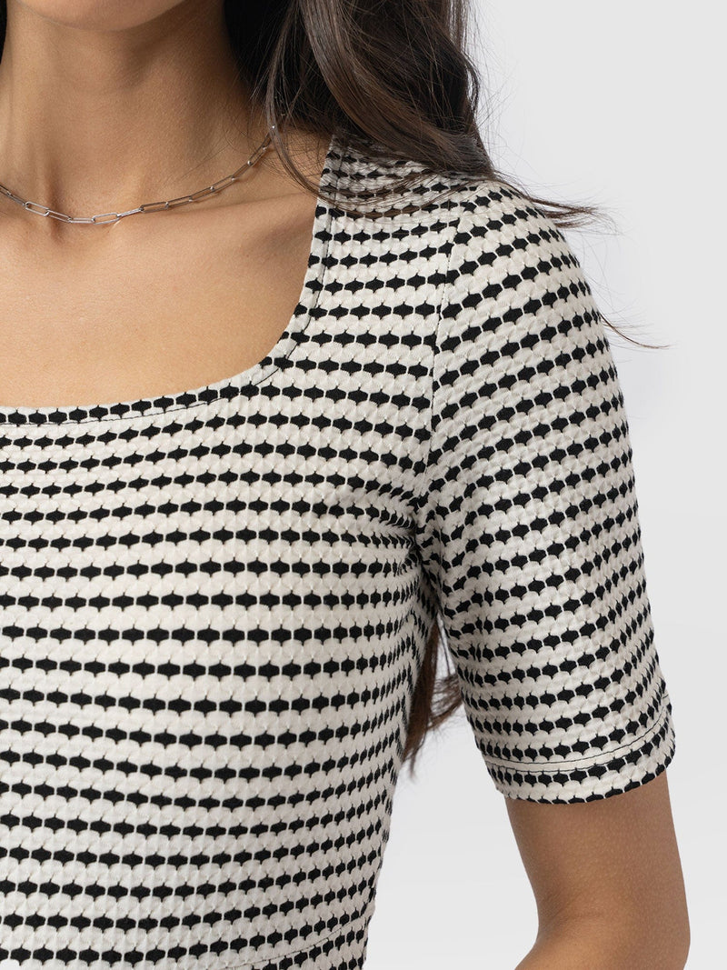 Darcey Flared Dress - Jacquard