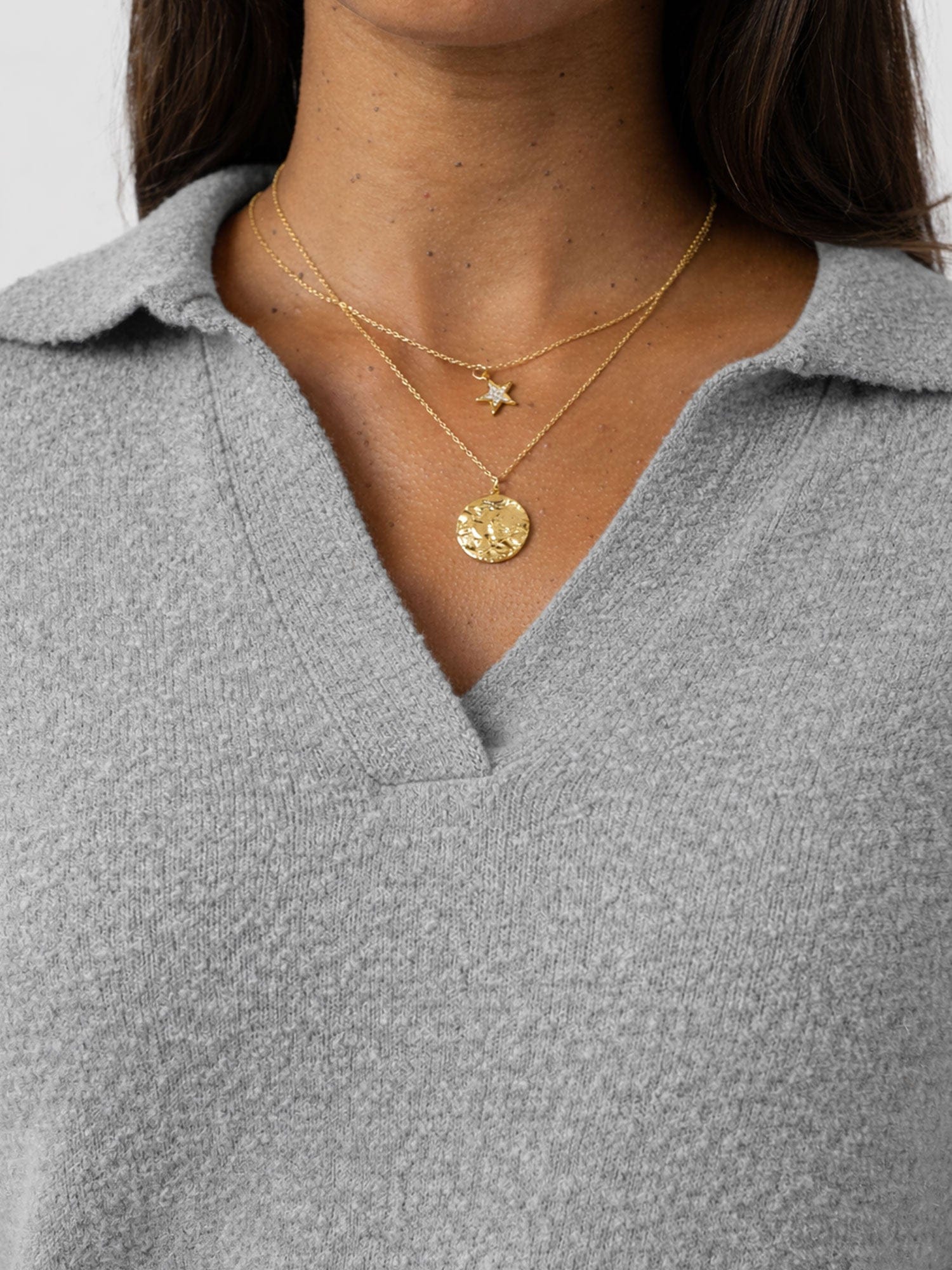 Delphi Polo Knit - Grey