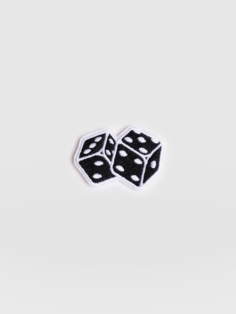 Dice Sticker Badge - Black - Women's Accessories | Saint and Sofia® UK