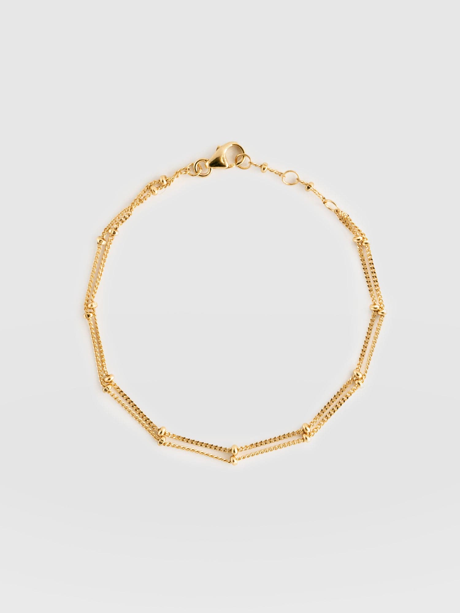 Double Ball Chain Bracelet - Gold