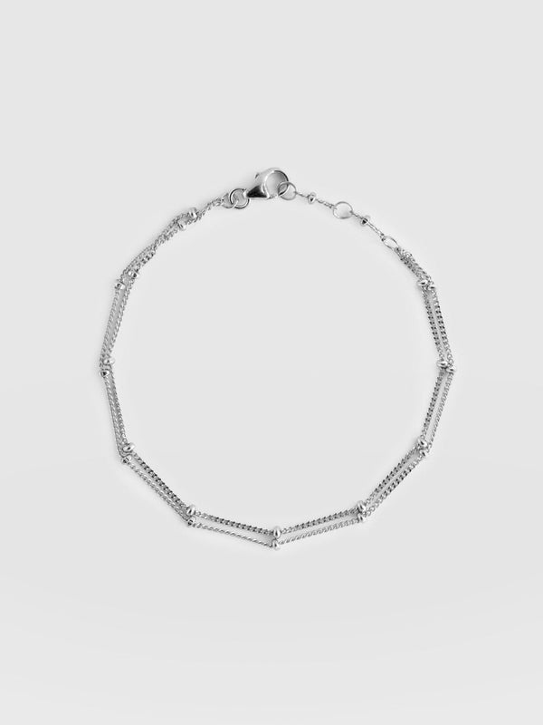Double Ball Chain Bracelet - Silver