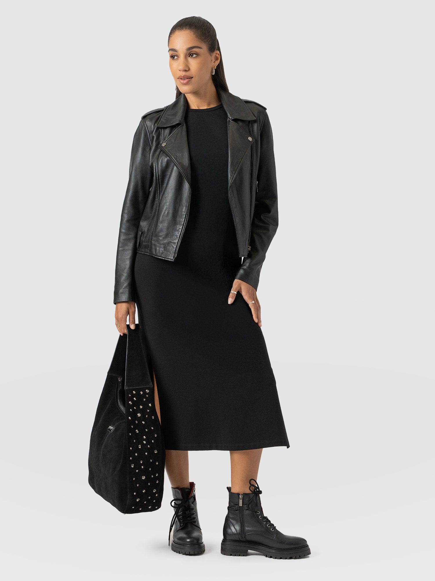 Easy T-Shirt Midi Dress - Black