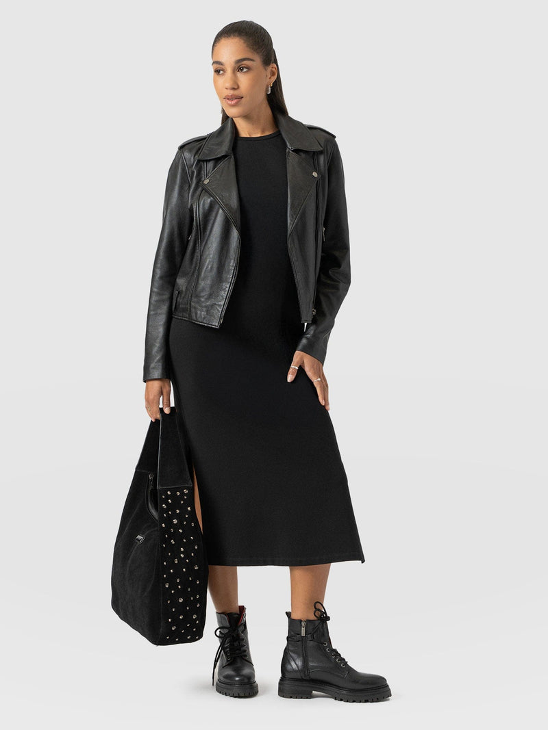 Easy T-Shirt Midi Dress - Black
