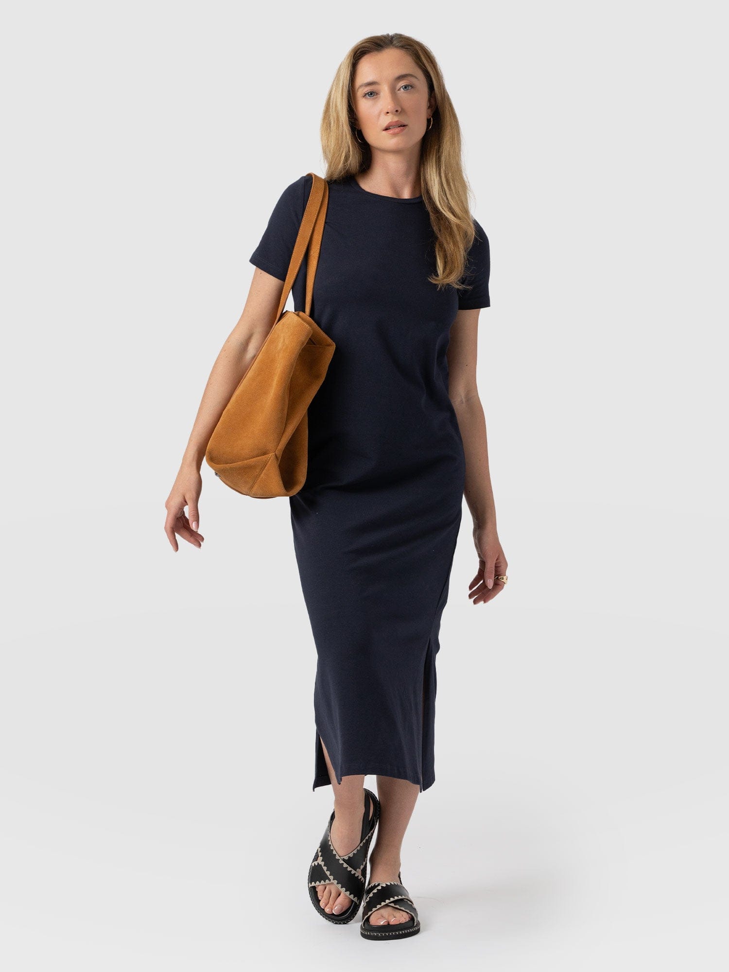 Easy T-Shirt Midi Dress - Navy
