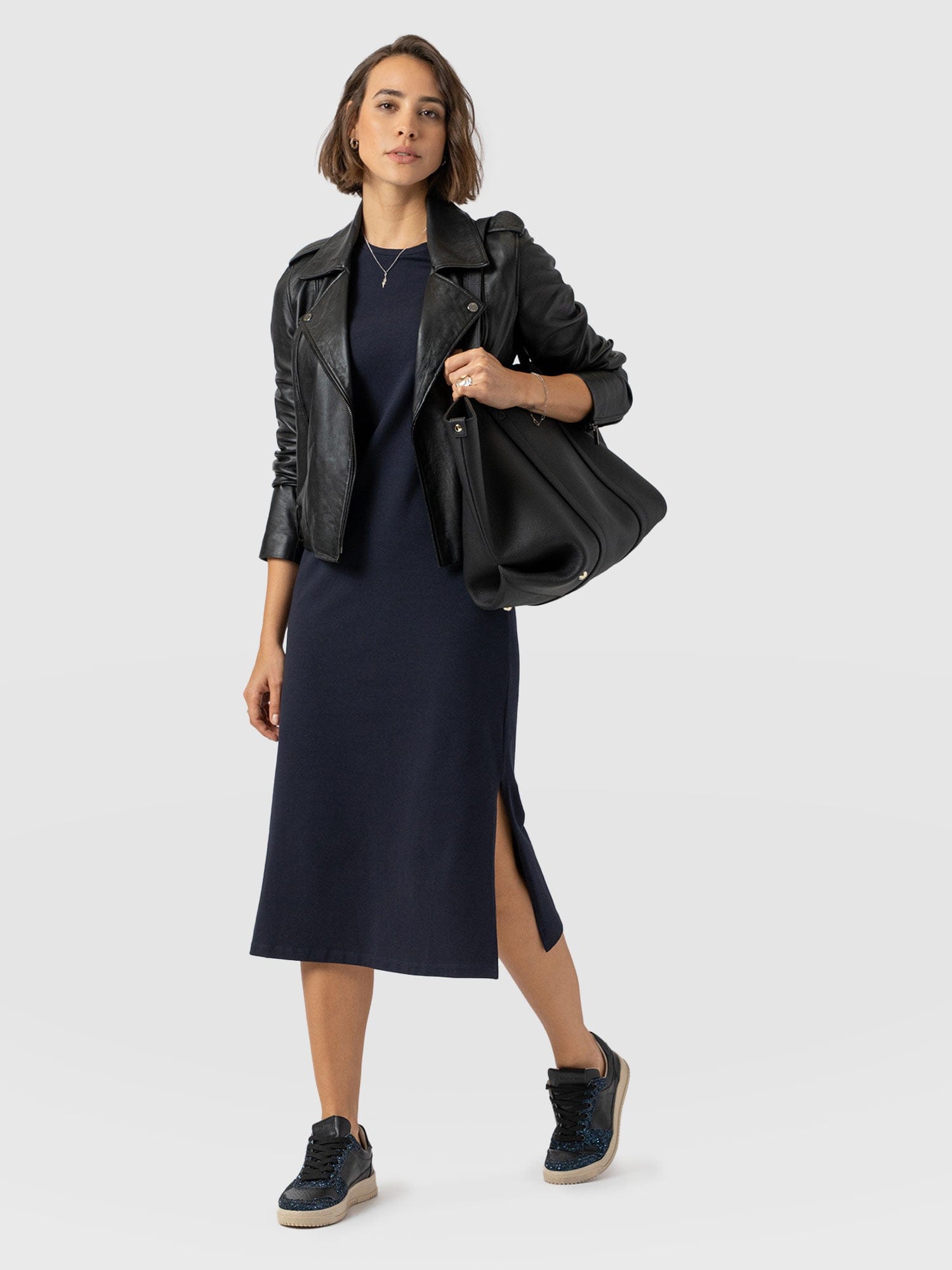 Easy T-Shirt Midi Dress - Navy