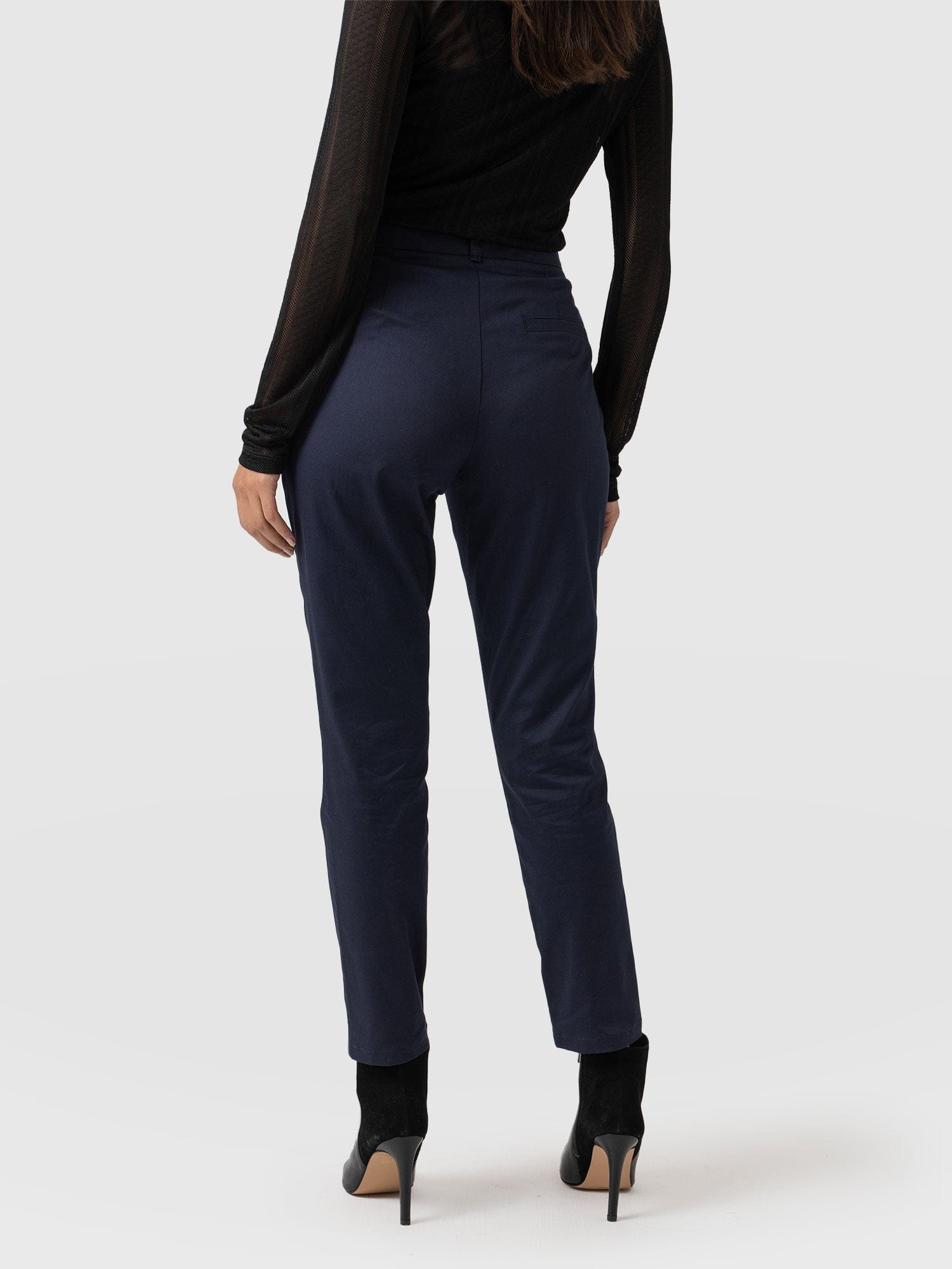 Eden Chino Navy - Women's Trousers | Saint + Sofia® UK