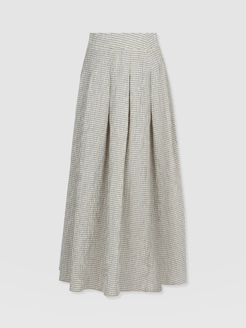 Eliza Pleated Skirt Gingham