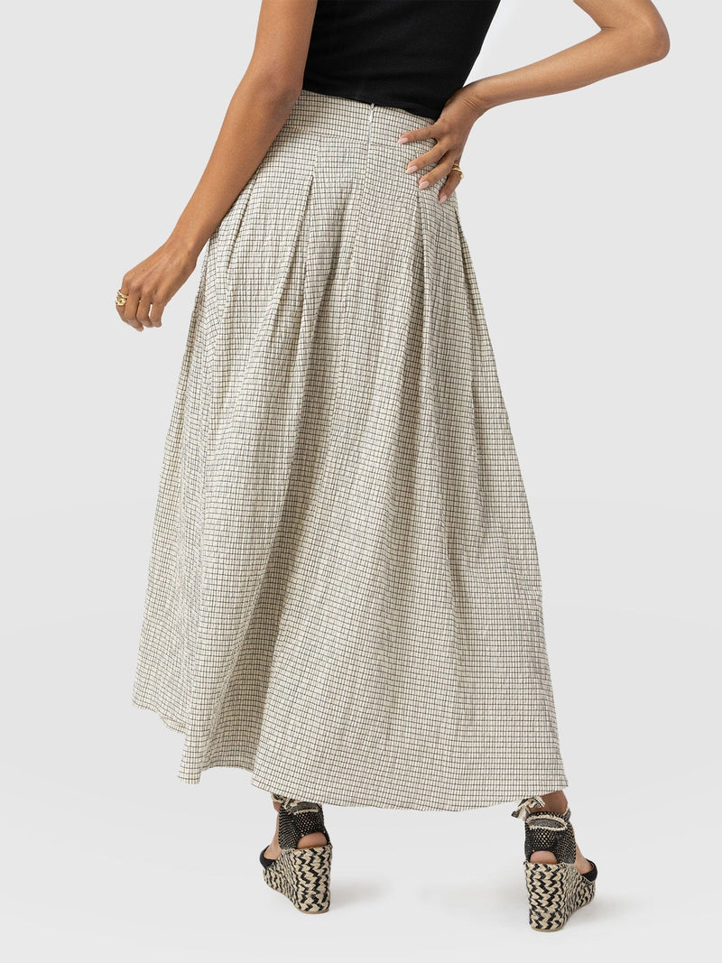 Eliza Pleated Skirt Gingham