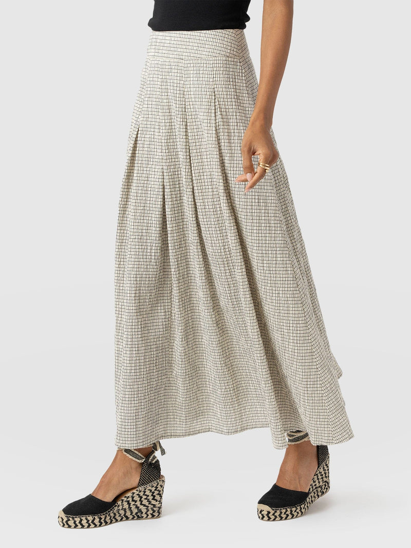 Eliza Pleated Skirt Gingham