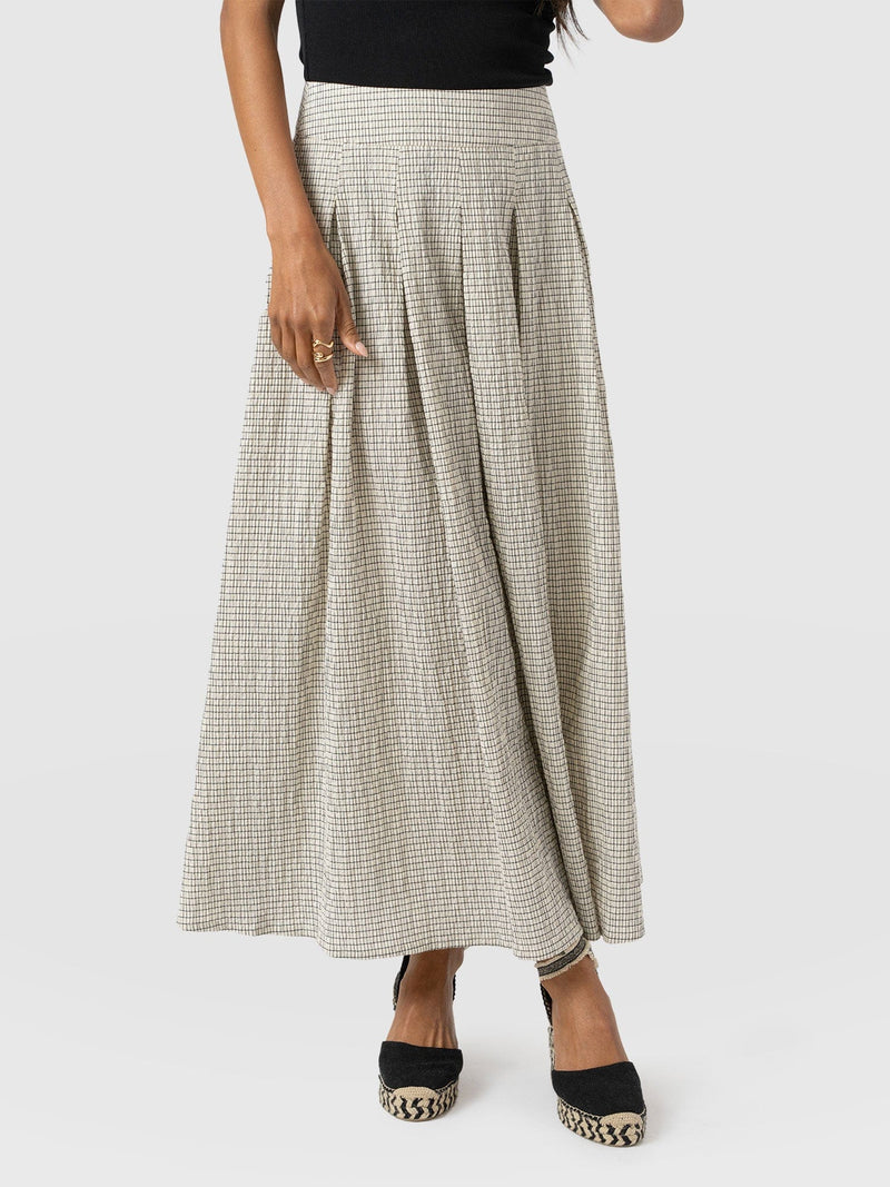 Eliza Pleated Skirt Gingham