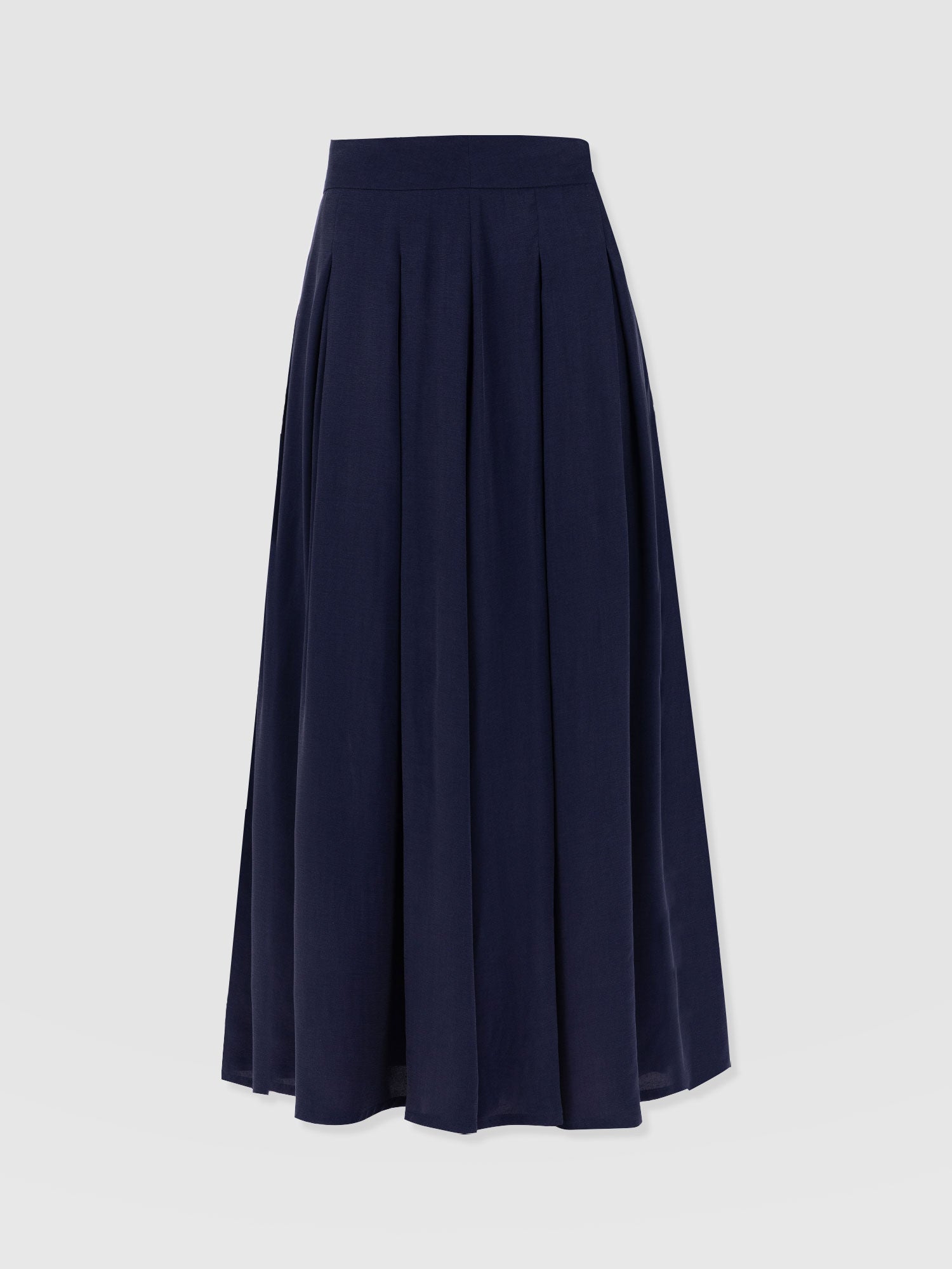 Eliza Pleated Skirt Navy - Women's Skirts | Saint + Sofia® UK