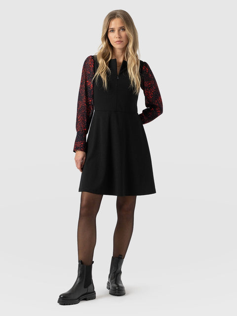 Ella Fit & Flare Dress - Red Fade Spot - Women's Dresses | Saint + Sofia® UK