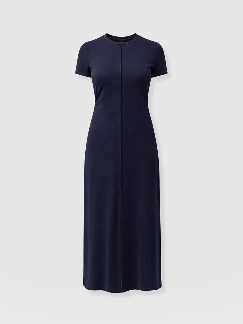Ellen Piping Dress - Navy
