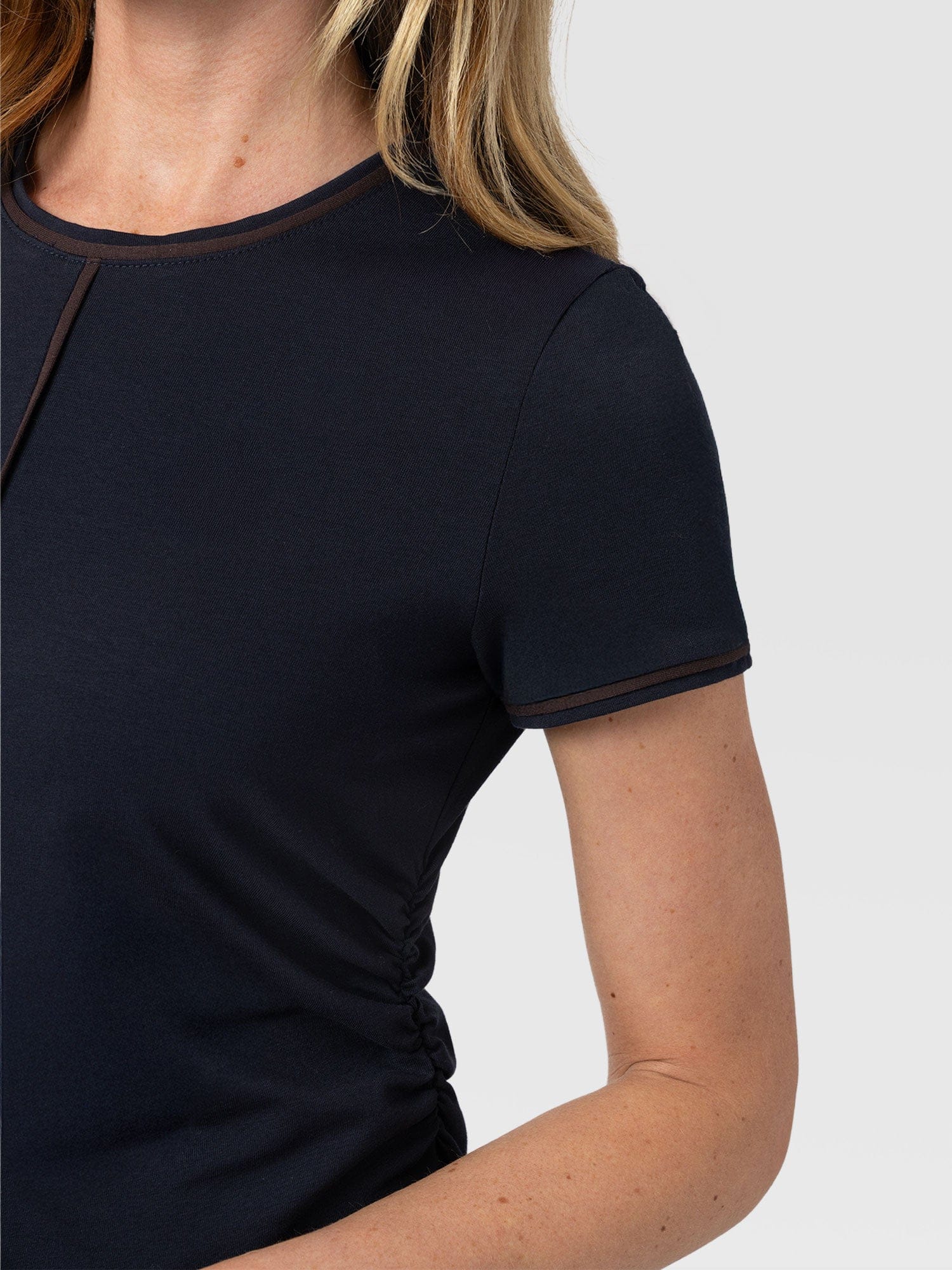 Ellen Piping Dress - Navy - Women's Dresses | Saint + Sofia® UK