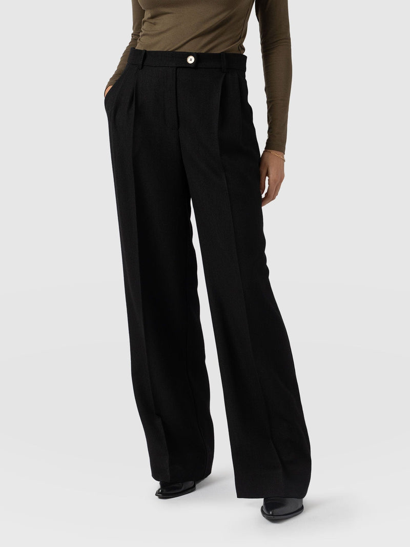 Emery Wide Leg Pant - Black