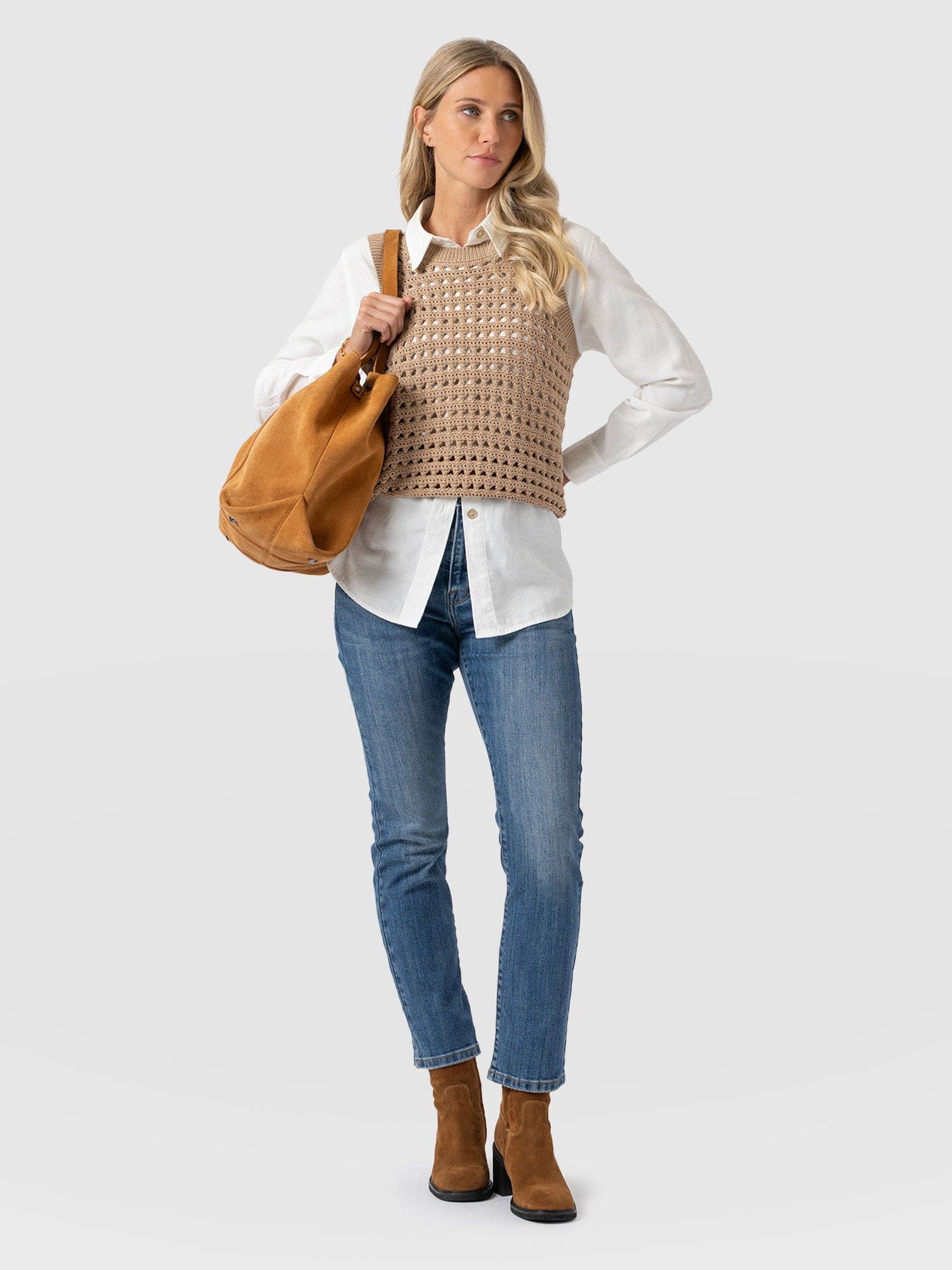 Emma Straight Leg Jean - Mid Blue