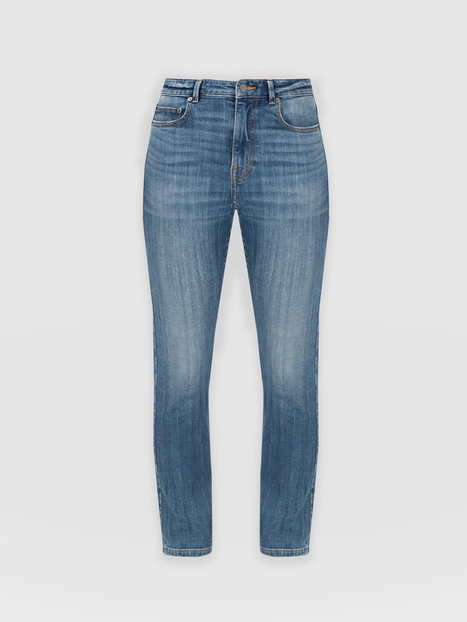 Emma Straight Leg Jean - Mid Blue