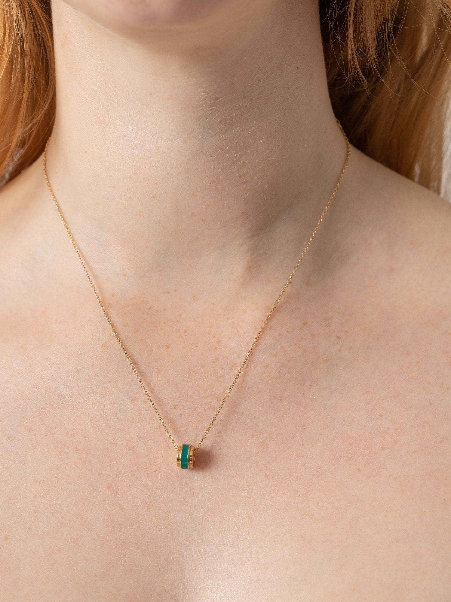 Enamel Stripe Charm Necklace Gold - Women's Jewellery | Saint + Sofia® UK