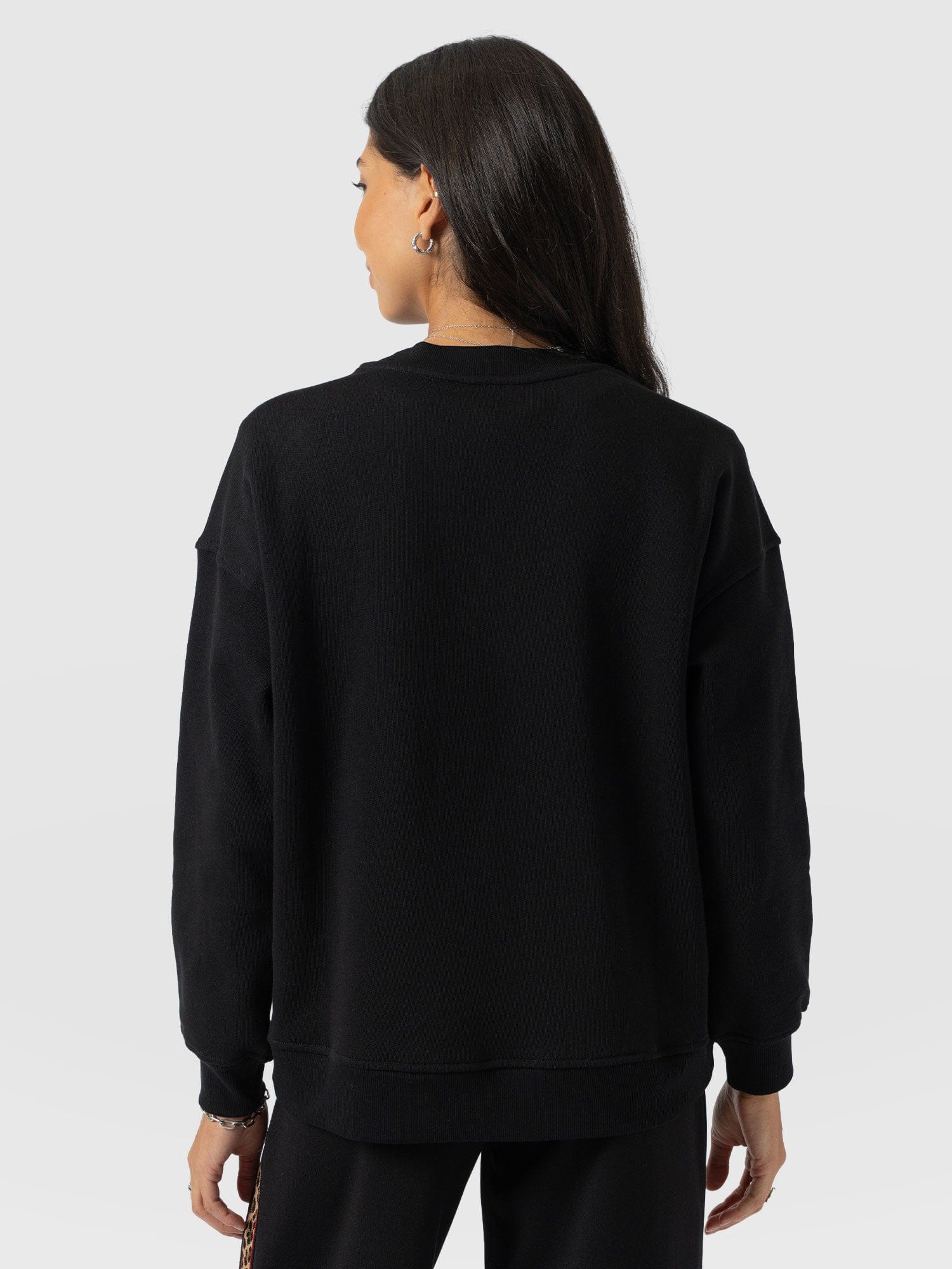 Victory Sweatshirt - Black - Leopard - Women's Jumpers | Saint + Sofia® UK